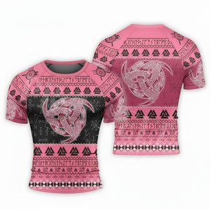 เสื้อรัดรูปแบบเรียบสีพื้นสำหรับพิมพ์ลายเอง เสื้อยืดกีฬาแขนสั้นป้องกันแสงแดดสำหรับวิ่ง - Product Image 6