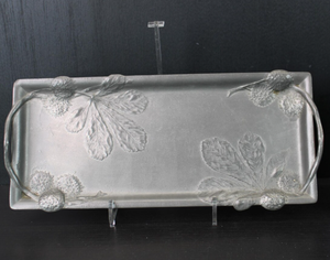 Plateau de service métallique avec poignée, plat décoratif et plat argenté, logo personnalisé, style américain, dernières nouveautés, vente chaude pour les fournitures de boulangerie - Product Image 1