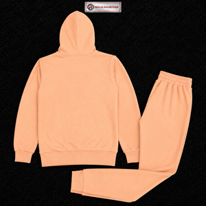 Men Peach Tracksuit Custom Printed Pullover <b>Hoodie</b> Jogger Pants Set Casual Streetwear Fleece Sportswear <b>Gym</b> Training Outfit Sale - Product Image 6