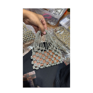 New Arrival Boho Chic Handcrafted Macramé Phone Purse with Decorative Beads - Product Image 4