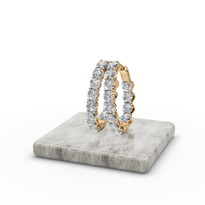 Boucles d'oreilles en diamant rond de qualité supérieure, 4,00 ct, forme ovale - Product Image 4