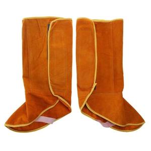 Couvre-chaussures de protection pour soudeurs en cuir de vachette, résistants à la chaleur, pour une protection des pieds robuste lors du soudage - Product Image 3