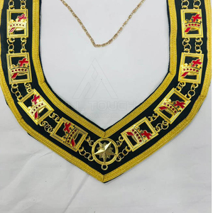 Collier maçonnique élégant avec une chaîne robuste et une finition soignée, idéal pour les tenues de cérémonie et les costumes traditionnels. - Product Image 2