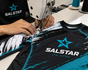 เสื้อคอมเพรสชั่นคุณภาพสูงสำหรับผู้ชาย Salstar แห้งเร็ว สปอร์ต ปรับแต่งโลโก้ได้ พิมพ์ลายแบบ Sublimation คอกลม เสื้อรัชการ์ด สำหรับออกกำลังกาย - Product Image 4