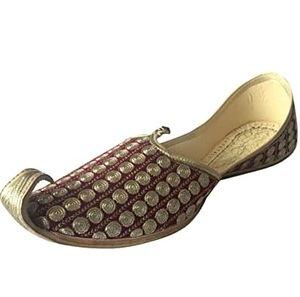 Khussa Shoes Pakistan Made Groom Wedding Party Fancy Stylish Fashionable Casual Outdoor Footwear <b>Plus</b> <b>Size</b> Breathable Khussas - Product Image 3