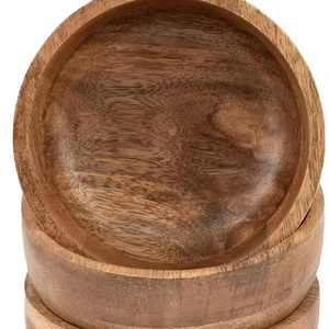 ชามสลัดไม้มะม่วงแกะสลักด้วยมือสำหรับตกแต่งบ้านเครื่องใช้บนโต๊ะอาหารหรือของขวัญ - Product Image 3