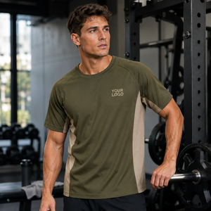 Camiseta Deportiva Personalizada para Hombre, Manga Corta, Absorbe la Humedad, Secado Rápido, Transpirable, Corte Deportivo, Largo Regular, Cuello Redondo - Product Image 5