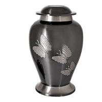 Vente chaude Style européen fait à la main en laiton crémation urne Europe directe finition colorée mémorial adulte pour cendres humaines métal