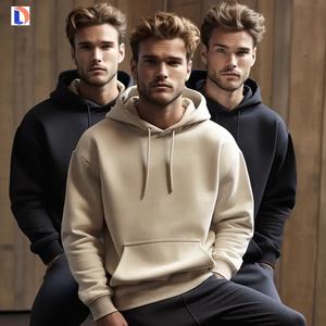 High Street 80 Cotton 20 Polyester Hoodies Heavy Weight Terry Fleece Fabric Hoody - Product Image 3