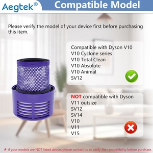 V10 Cyclone Series V10 Animal V10 Absolute V10 Total Clean SV12 Pièces de rechange Filtre HEPA pour <span class=keywords><strong>aspirateur</strong></span> sans fil Dysons - Product Image 2