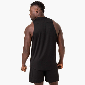 Débardeur sans manches personnalisé OEM, coupe confortable, gilet de sport en coton extensible, séchage rapide, respirant, avec emmanchures profondes - Product Image 2