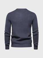 Suéter de Hombre con Cuello Redondo y Tejido de Cable, Elegante y Cómodo, de Algodón, para Otoño/Invierno, Disponible en Tallas Grandes, Múltiples Tallas Disponibles
