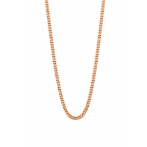Collier à chaîne à billes en or rose massif 18 carats – Bijoux classiques et minimalistes pour femmes - Product Image 1