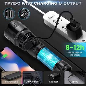 CITICITY Flashlights High Lumens, <b>Rechargeable</b> Flashlight with Digital Power Display with 4 Modes for Camping Emergency Outdoor - Product Image 2