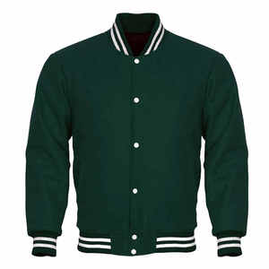 Custom Men's Casual 3D Embroidered Winter Outwear <b>Sheepskin</b> Leather Varsity High Street <b>Jacket</b> with Zipper Closure Windproof - Product Image 6