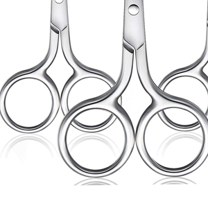 Ciseaux de manucure en acier inoxydable, lame droite, coupe-ongles, manche rond, ciseaux de précision, pointe fine, outil de soin des cuticules - Product Image 6
