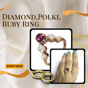 Anillos Antiguos Unisex de Plata de Ley 925 Chapados en Oro con Turmalina Polki, MOQ Bajo - Product Image 3