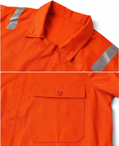 Combinaison de travail industrielle pour hommes de qualité supérieure, en sergé de coton, bandes réfléchissantes de sécurité, taille élastique, multi-poches, vêtements de travail personnalisés - Product Image 3
