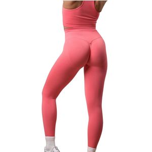 Legging de performance rose corail pour femme, extensible, taille haute, pour le fitness, le yoga et les activités sportives - Product Image 6