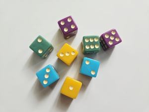 Cubos de Dados de Resina Hechos a Mano Surtidos con Marcadores Metálicos, Piezas Clásicas de Seis Caras para Juegos de Mesa - Product Image 1