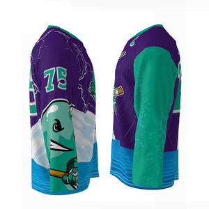 Vêtements de hockey sur glace avec logo personnalisé, manteau long, maillots de hockey avec design spécifique pour plusieurs équipements disponibles - Product Image 5