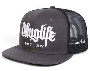 Casquette Trucker en Maille Thug Life Outlaw Noire Réglable Style Hip Hop Urbain Unisexe 100% Polyester pour Fêtes et Voyages - Product Image 4