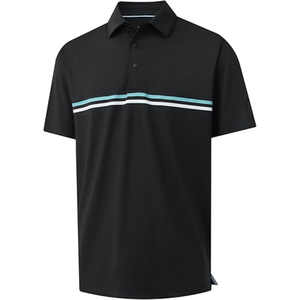Polo moderne pour homme à manches courtes, tissu tricoté de qualité supérieure, détail de col raffiné, finition lisse, respirant, confortable, style de vie - Product Image 1