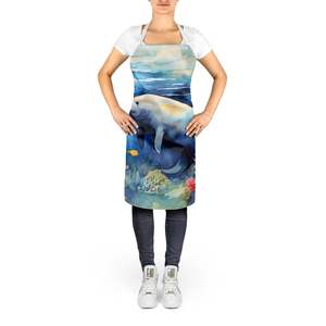 Large Multicolor Unisex Manatee Kitchen <b>Apron</b> <b>for</b> <b>Cooking</b> Baking Crafts Gardening-Adult Women and Men - Product Image 2
