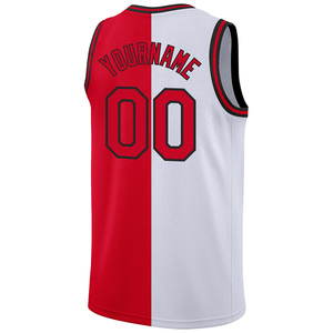 Professional Design Custom <b>Red</b> White Basketball Jersey Tank Top Sublimated Print Breathable Mesh Unisex Adult Team Name Oem - Product Image 5
