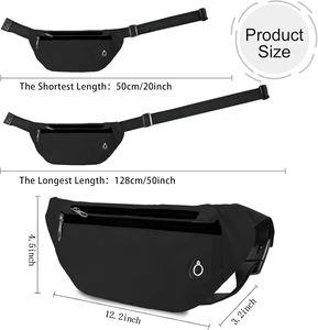 Sac banane grande capacité avec sangle réglable, sac banane bandoulière pour voyage, course à pied, cyclisme, sports de plein air, usage quotidien, unisexe - Product Image 3