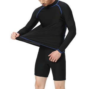 2026 New <b>Men's</b> Rash Guard <b>Compression</b> Long Sleeve Top Shorts Spandex/Polyester Lightweight Quick Dry Breathable Anti-Bacterial - Product Image 4