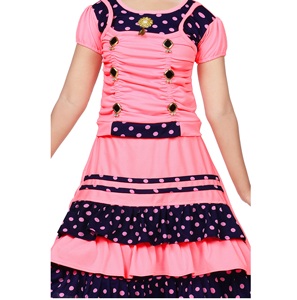 Conjunto de dos piezas de falda y top para bebés niñas, tela Crave, ligero y cómodo, ideal para fiestas informales, en venta. - Product Image 1