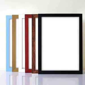 Modern <b>Wood</b> Photo Frame <b>Square</b> Vertical Minimalist Design Wall Art Display Durable Full Color Digital Print Home Decor Custom - Product Image 2