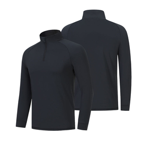 Conjunto Deportivo para Hombre de Color Sólido con Cierre de Media Cremallera, Sudadera de Manga Larga con Bolsillos Laterales, Transpirable, de Secado Rápido, Estilo Deportivo Informal - Product Image 2