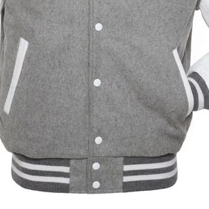 High Quality Breathable Wool body and leather sleeves Varsity Jacket Men Autumn College Baseball Letterman Winter Jacket for men - Product Image 6