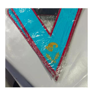 Collares de Oficial de Logia Azul del Rito Escocés de la Francmasonería, Bordados a Mano, Collar de Maestro Venerable y flecos dorados 2026 - Product Image 1