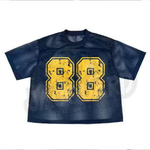 Camiseta de malla con gráfico impreso personalizado para hombre, ropa deportiva informal, proveedor de marca privada OEM - Product Image 5