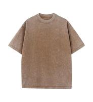 Kaos T-Shirt Streetwear Lengan Pendek Tebal Vintage Retro Katun Batik 230G Bordir Logo Kustom OEM Pabrik BD China