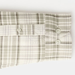 Camisa de franela para hombre con diseño clásico a cuadros, MOQ bajo, nueva, con botones, manga larga, tela suave, para camping y senderismo. - Product Image 6