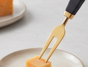 Classic <b>Cheese</b> <b>Knife</b> <b>Set</b> Gold Black Handle Copper Blade Durable Kitchen Tools For <b>Cheese</b> Serving Use And Hotel Use - Product Image 6