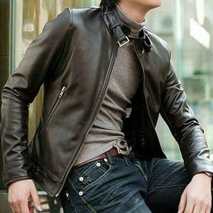 เสื้อแจ็คเก็ตหนังผู้ชายแบบทางการสำหรับฤดูหนาว น้ำหนักเบา ดีไซน์สั่งทำพิเศษ OEM คุณภาพสูง ระบายอากาศได้ดี สำหรับขายออนไลน์ - Product Image 3