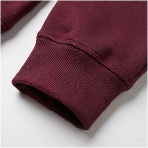 Ensemble de survêtement bordeaux pour homme, manches longues, à capuche, couleur unie, coupe décontractée, vêtements d'automne, respirant, 100% coton, pantalon de jogging - Product Image 6
