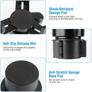 Portabicchieri Multifunzionale 4-in-1 per Auto con Rotazione a 360 Gradi, Supporto per Bicchieri e Organizzatore per Bottiglie - Product Image 5