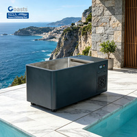 Baignoire de thérapie par eau froide d'extérieur avec système de refroidissement 2HP, contrôle par application WiFi et stérilisation à l'ozone