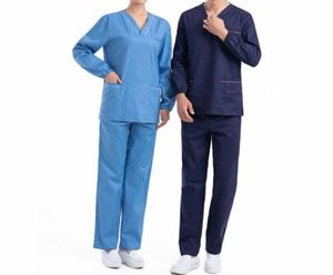 Reusable Wholesale High-quality Denim Clinic Uniform Scrub Suit <b>Set</b> for <b>Doctors</b> and Nurses Hospital Use - Product Image 1