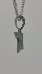 Couleur noire Moissanite diamant Chai pendentif hébreu 925 argent luxe amulette médaillon religieux juif beaux pendentifs breloques - Product Image 6