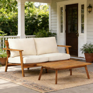 Modern Outdoor Teak <b>Wood</b> <b>Sofa</b> Set Patio Furniture Garden Lounge Chair Coffee Table Resort Villa Furniture - Product Image 1