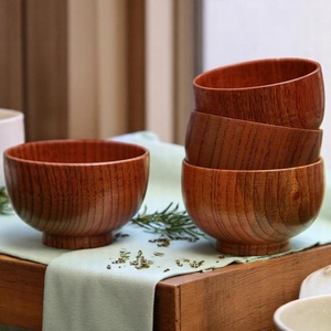 Bol de service en bois avec finition huile naturelle, finition cire d'abeille, finition polie, finition lisse - Product Image 1