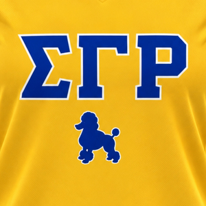 Camiseta de Hockey para Mujer Sigma Gamma Rho, Diseño de Corazón Dorado SGRho, Cuello en V, Manga Corta, Uniforme Deportivo de la Hermandad Griega, Transpirable para Verano - Product Image 5
