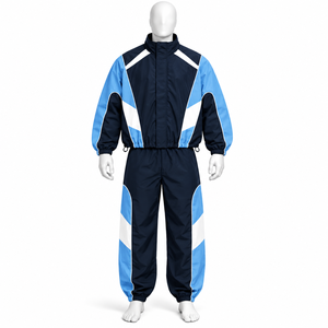 Survêtement unisexe en nylon léger coupe-vent grande taille pour homme, ensemble 2 pièces streetwear avec veste zippée coupe-vent, en vente - Product Image 4